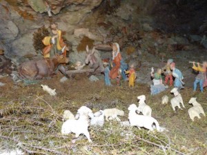 The nativity scene in the Grotta dei Frati, Le Marche, Italy