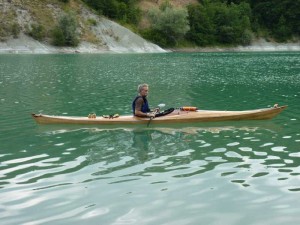 Rob's kayak on Lago di Fiastra, Le Marche, Italy