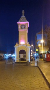 The clock tower at Uyuni