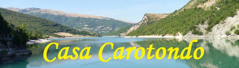 Lago di Fiastra in Le Marche, Italy seen from the dam wall 