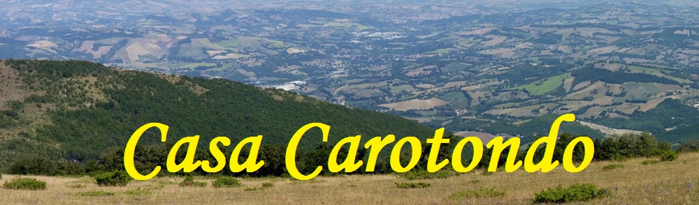 The view from Monte Fiegni over the Marche countryside, central Italy